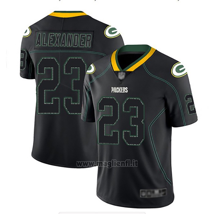 Maglia NFL Limited Green Bay Packers Alexander Lights Out Nero